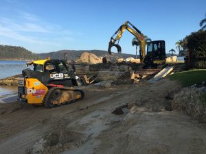 Avalon Earthworks constructing retaining sea walls northern beaches