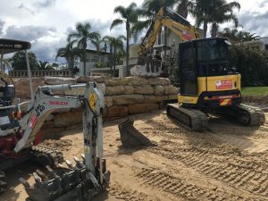 Avalon Earthworks constructing retaining sea walls northern beaches