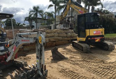 Avalon Earthworks constructing retaining sea walls northern beaches