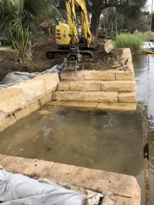 Avalon Earthworks constructing retaining sea walls northern beaches