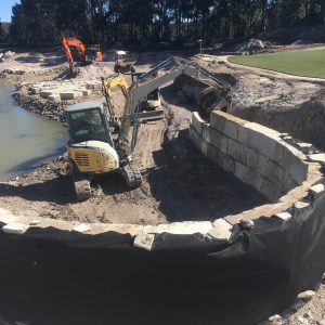 Avalon Earthworks constructing retaining sea walls northern beaches