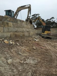 Avalon Earthworks constructing retaining sea walls northern beaches