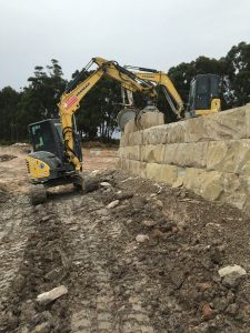 Avalon Earthworks constructing retaining sea walls northern beaches